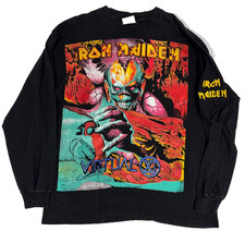 Camiseta Vintage Anos 90 Iron Maiden Virtual Mexicana Bootleg AOP Manga Longa Grande comprar usado  Enviando para Brazil