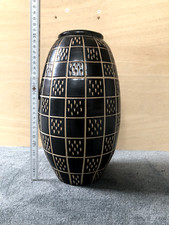 Vase steingut schwarzbraun gebraucht kaufen  Berlin