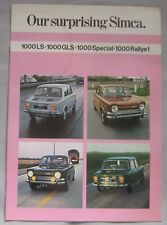 1972 simca 1000ls for sale  DARWEN