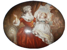 Antigüedad 18thC Esmalte Cobre Pintar Placa Staffordshire Olivos Battersea comprar usado  Enviando para Brazil