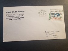 Tanker SS LELAND T. DOAN, Capa Naval de Linha de Transporte Marítimo 1975 MARCUS HOOK, PA comprar usado  Enviando para Brazil