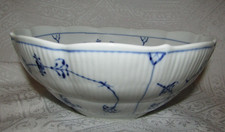 Tigela de salada lisa canelada azul vintage Royal Copenhagen # 191 9" comprar usado  Enviando para Brazil