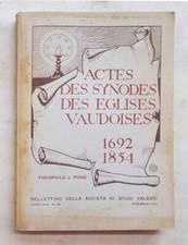 PONS Actes des Synodes des Eglises Vaudoises 1692 - 1854. (Valdesi 1948) na sprzedaż  Wysyłka do Poland
