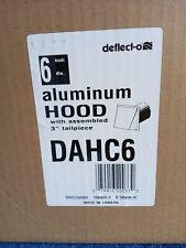 Coifa de ventilação para secadora boca larga tampa de alumínio 6" diâmetro 3" peça traseira deflect-o nova  comprar usado  Enviando para Brazil