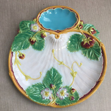 Antique majolica strawberry for sale  SOUTHAMPTON