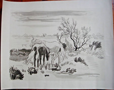 Lithographie yves brayer d'occasion  Bormes-les-Mimosas