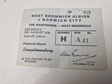 Ticket stub west for sale  MANCHESTER