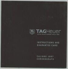 Tag Heuer Carrera calibre 1887 relógio cronógrafo manual de instruções comprar usado  Enviando para Brazil