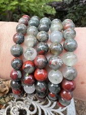 Bloodstone beaded crystal for sale  WIGAN