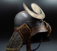 Capacete samurai antigo genuíno KABUTO Watanabe Family Crest Edo PeriodF/S comprar usado  Enviando para Brazil