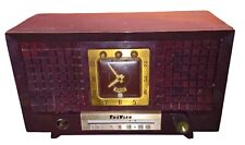 Usado, Vintage TraVler Modelo 56C45 AM Válvula Tubo Rádio Relógio Calendário Redemoinho Vermelho comprar usado  Enviando para Brazil