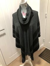 Poncho grey black for sale  LEEDS