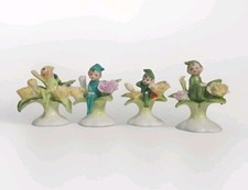 Estatuetas vintage Napcoware Maruri Pixies In Flowers miniatura de porcelana óssea , usado comprar usado  Enviando para Brazil