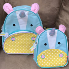 MOCHILA HIPOCORN 12” E LANCHEIRA CONJUNTO ZOOLÓGICO SKIP HOP SUPER FOFO!! comprar usado  Enviando para Brazil