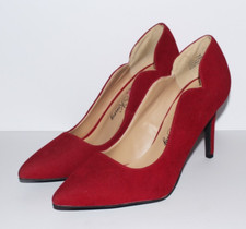Red suede pointed for sale  Kansas City