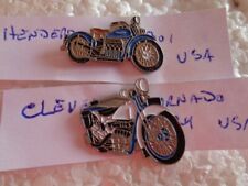 Usado, Lote de 2 pinos de lapela de motocicletas clássicas americanas Cleveland Tornado Henderson comprar usado  Enviando para Brazil