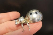 Usado, Broche de prata esterlina e esmalte manchas insetos México Vintage 19 gramas pesado comprar usado  Enviando para Brazil