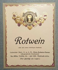 Altes flaschenetikett weinetik gebraucht kaufen Altes flaschenetikett weinetik gebraucht kaufen  Rödental