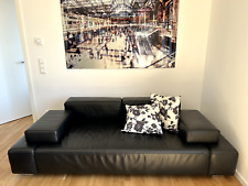 Schwarzes ledersofa schlaffunk gebraucht kaufen  Berlin