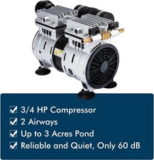 Usado, Sistema de aeração HQUA PAS20 Pond & Lake – Compressor 3/4 HP – Cobre até 3 acres comprar usado  Enviando para Brazil