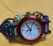 Vintage JACMOR Relógio de Pulseira Colorido Artesanal de Alumínio comprar usado  Enviando para Brazil