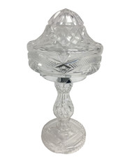 vintage crystal glass table lamp for sale  RUGBY