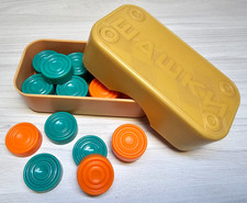 Jogo de damas na caixa raro conjunto VERDE e LARANJA jogo de tabuleiro soviético URSS comprar usado  Enviando para Brazil