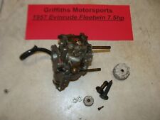 1957 EVINRUDE Fleetwin 7.5hp motor de popa carburador completo com botões de ajuste mostradores comprar usado  Enviando para Brazil