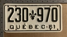 1961 quebec license for sale  Milton Mills