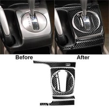 9 peças acabamento de tampa de câmbio automática de fibra de carbono para Honda Civic 8º 2006-2011, usado comprar usado  Enviando para Brazil