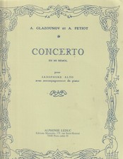 Vintage 1936 A Glazounov et A Petiot Concerto Saxofone Alto Livro de Folhas de Música comprar usado  Enviando para Brazil