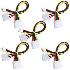 5x Cabo Divisor de Fonte de Alimentação Molex 4Pin LP4 5,25" a 3,5 Disquete FDD+ 5,25 comprar usado  Enviando para Brazil