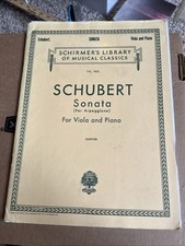 Schubert Sonata per Arpeggione para Viola e Piano Partituras Schirmer Vol. 1832 comprar usado  Enviando para Brazil