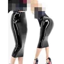 Usado, Saia lápis brilhante PVC Wetlook escritório senhora látex falso sexy cintura alta saias comprar usado  Enviando para Brazil