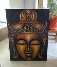 Buddha leinwand handgemalt gebraucht kaufen  Grenzach-Wyhlen