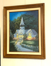 Vintage oil painting for sale  Belleville