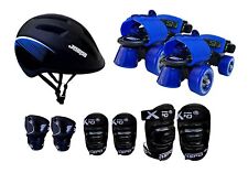 Combo de patins adequado para faixa etária de 6 a 14 anos, rolo sênior ajustável comprar usado  Enviando para Brazil