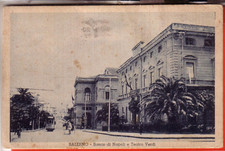 CARTOLINA  SALERNO CITTA' VIAGGIATA  1939 BANCO NAPOLI E TEATRO VERDI CON TRAM comprar usado CARTOLINA  SALERNO CITTA' VIAGGIATA  1939 BANCO NAPOLI E TEATRO VERDI CON TRAM comprar usado  Enviando para Brazil