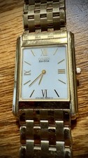 Relógio Citizen masculino Eco-drive Stiletto dourado retangular mostrador creme G820-T001688 comprar usado  Enviando para Brazil