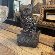 Castiçal japonês vintage coruja de ferro fundido? Lanterna? Decoração de mesa? comprar usado Castiçal japonês vintage coruja de ferro fundido? Lanterna? Decoração de mesa? comprar usado  Enviando para Brazil