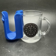 Caneca de vidro transparente logotipo Oreo com suporte removível para biscoitos 12 oz comprar usado  Enviando para Brazil