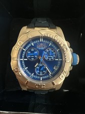 Relógio masculino INVICTA 12158 Pro Diver cronógrafo data mostrador azul aço inoxidável rasgado comprar usado  Enviando para Brazil