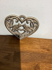 Silvertone metallic trivet for sale  DRONFIELD