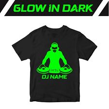 Camiseta personalizada nome DJ brilho no escuro festa de Halloween amigos presentes comprar usado  Enviando para Brazil