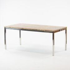 Mesas de conferência 2011 mármore bronzeado 6x3 reunião jantar base aço inoxidável Knoll, usado comprar usado  Enviando para Brazil