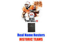 Cartão de memória NCAA Football 10 equipes históricas nome real lista PS2 PlayStation 2, usado comprar usado  Enviando para Brazil