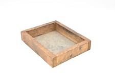 Bandeja de caixa de madeira vintage zinco metal fundo caixa de madeira balcão armazenamento 9x7,5x1,75 comprar usado  Enviando para Brazil