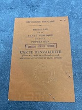 Ancienne carte invalidité d'occasion  Aix-les-Bains