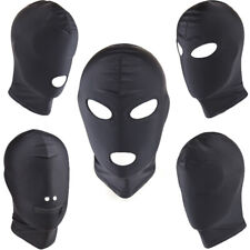 Fantasia sexy unissex máscara escrava capa rosto cabeça rosto elastano preto capuz completo role play comprar usado  Enviando para Brazil