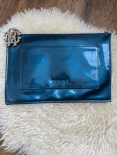 Roberto Cavalli Kosmetyczka Turkusowa Złoty Zamek Logo na sprzedaż  PL